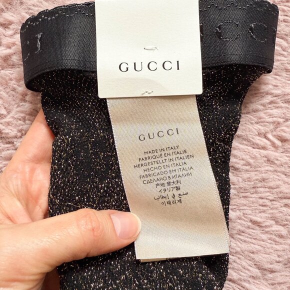 Gucci GG Monogram lurex tights - Picture 4 of 6